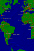 Atlantischer Ozean Städte + Grenzen 680x1000